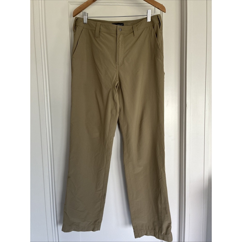 Marmot Hiking Pants Mens 32x32 Tan Khaki Outdoor Trail Quick Dry Nylon. Straight